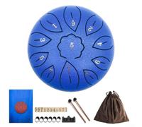 AugustknowU Portable 6-Inch Steel Tongue Drum With 11 Notes - Perfect For All!(blue)