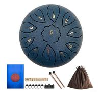 AugustknowU Portable 6-Inch Steel Tongue Drum With 11 Notes - Perfect For All!(navy blue)