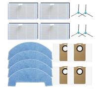 AugustknowU Replacement Set for Ultenic For T20 Pro Robot Vacuum with Filters, Mop Cloths, Dust Bags, and Side Brushes Suitable for Ultenic Lite and Choice S3 Variants