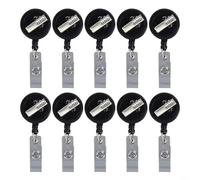 AugustknowU Retractable Name Badge Holder Reels 10 Pack Designed for Easy Access in Various Locations