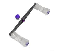AugustknowU Robust Carbon Fiber Fishing Reel Handle with Transparent Cap, Compatible with for DAIWA Reels (Purple)