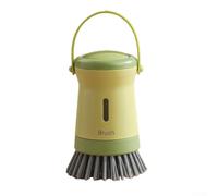 AugustknowU Soap Dispenser Integrated Dishwashing Brush With Ergonomic Handle For Efficient Grease And Grime Removal On Kitchenware(Green)