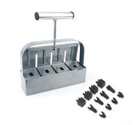 AugustknowU Soil Block Maker For Greenhouse And Field Use Stainless Steel Construction Withstands Frequent Cleaning And Outdoor Storage Conditions(Single-row 1x4)
