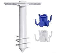 AugustknowU Spiral Insert Umbrella Anchor With Ergonomic Handle Made From Tough ABS For Consistent Performance On Beach Or Grass(1)