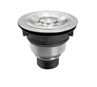 AugustknowU Stainless Steel Sink Drain Pipe With S Shaped Design And PP Pull Up Feature For Standard Kitchen Sink Installation And Use(114mm)