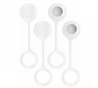 AugustknowU Threaded Drain Cover For Igloo Coolers 25-70 Qt, White Plastic Leak-Proof Cap With Attached Tether, Easy Install Replacement Parts (2-Pack)(Four sets)