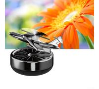 AugustknowU Vehicle Air Purifier and Diffuser with Unique Rotating Fighter Ornament Design Solar Powered for Battery Operation and Continuous Fragrance (Black - Cologne)