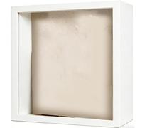AugustknowU Wood Grain Shadow Box Frame Designed For Wall Mounting To Showcase Pressed Plants Dried Leaves And Small Decorative Items(white 5 * 5inch)