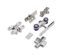 AugustknowU Zinc Alloy And Nylon Folding Door Wheel Set Strong Rail Pulley For Reliable Performance In Home Spaces