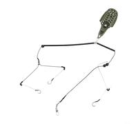 AugustknowUStrategic Carp Fishery Equipment Complete Kit with Bait Feeder, Hooks, and Sinkers (50g)