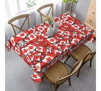 AUGUSTRUSH 140x90 Cm Rectangle Tablecloth, Canadian Flag Tablecloths, Soft Washable Durable Table Cover For Dining, Party Wrinkle-Resistant Table Cloth For Travel, Wedding, Cafe, Picnic