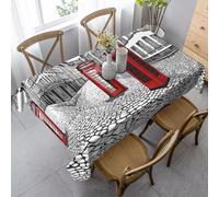 AUGUSTRUSH 140x90 Cm Rectangle Tablecloth, London Red Telephone Booth Tablecloths, Soft Washable Durable Table Cover For Dining, Party Wrinkle-Resistant Table Cloth For Travel, Wedding, Cafe, Picnic