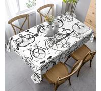 AUGUSTRUSH 140x90 Cm Rectangle Tablecloth, Retro Bicycle Tablecloths, Soft Washable Durable Table Cover For Dining, Party Wrinkle-Resistant Table Cloth For Travel, Wedding, Cafe, Picnic