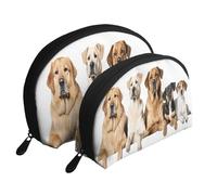 AUGUSTRUSH 2 PCS Small Cosmetic Bag for Purse, Pomeranians, Portable Shell Mother-Daughter Organizer Bag for Travel & Daily Use, Clutch Wallet, Large Capacity Compact Makeup Bag for Women