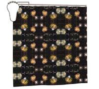 AUGUSTRUSH 72x72 Inch Waterproof shower curtains for bathroom, Heavy-Duty Polyester Bathroom Curtain with Metal Grommets & Weighted Hem, Happy New Year Shower Curtain for Spa, Quick-Dry Fabric