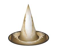 AUGUSTRUSH Adjustable Witch Hat For Women & Men, Angel Wing Halloween Hat, Foldable Halloween Party Accessory, Pointed Wizard Cap For Cosplay, Carnival, Masquerade, 1 Pc