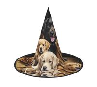AUGUSTRUSH Adjustable Witch Hat For Women & Men, Farm Animals Halloween Hat, Foldable Halloween Party Accessory, Pointed Wizard Cap For Cosplay, Carnival, Masquerade, 1 Pc