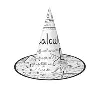 AUGUSTRUSH Adjustable Witch Hat For Women & Men, Math Geometry Geek Calculus Halloween Hat, Foldable Halloween Party Accessory, Pointed Wizard Cap For Cosplay, Carnival, Masquerade, 1 Pc