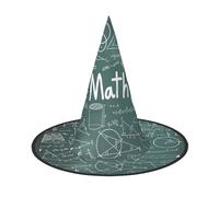 AUGUSTRUSH Adjustable Witch Hat For Women & Men, Math Lesson Word Halloween Hat, Foldable Halloween Party Accessory, Pointed Wizard Cap For Cosplay, Carnival, Masquerade, 1 Pc