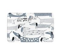 AUGUSTRUSH Cute Dachshund Dog Print Door Mat Non-Slip Area Rugs For Bathroom Kitchen Room Entrance Indoor Outdoor Super Absorbent Carpet - 80x49 Cm