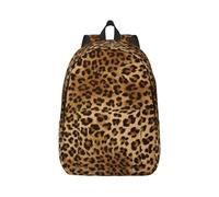 AUGUSTRUSH Cute Leopard canvas backpack 17 Inch Laptop Backpack for Travel Business Work School Bags for Boys Girls Rucksack Lightweight Schoolbag for Teenagers