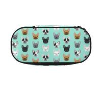AUGUSTRUSH Cute Pencil Case for Girls & Women, French Pencil Box with Zipper, Oxford Cloth Large Capacity Pencil Bag, Pencil Pouch with Pen Slots, 22x11x4.5cm - Ideal School Supplies