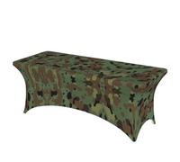 AUGUSTRUSH Fit Stretch Table Cover - 6FT Rectangular Spandex Tablecloth, Camouflage Pattern Tablecloths, Wrinkle-Resistant & Fitted Table Protector for Parties, Weddings, Banquets (183x76cm)