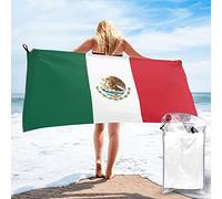 AUGUSTRUSH Flag Of Mexico Quick Drying Towel, Lightweight Microfiber Beach Towel For Adults, Sand Free Beach Towel With Pocket, Oversized Super Absorbent Towels For Traveling Swimming Camping Yoga
