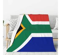 Augustrush Flannel Blanket 80x60in, South Africa flag Throw Blanket, Soft, Plush, Anti-Pilling, Lightweight & Warm Throws for Bed, Couch, Sofa, Camping Home, Travel