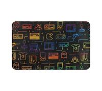 AUGUSTRUSH Game Video Gaming Pattern Print Door Mat Non-Slip Area Rugs For Bathroom Kitchen Room Entrance Indoor Outdoor Super Absorbent Carpet - 80x49 Cm