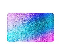 AUGUSTRUSH Glitter Sequin Spot Print Door Mat Non-Slip Area Rugs For Bathroom Kitchen Room Entrance Indoor Outdoor Super Absorbent Carpet - 80x49 Cm
