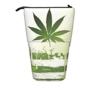 AUGUSTRUSH Grass Pot Leaf Stand Up Pencil Case for Girls & Boys, Cute Telescopic Pencil Holder Case for Teens & Adults, Large Storage Pencil Pen Case Organizer for School Office College