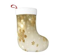 AUGUSTRUSH Large 18 Inch Christmas Stockings For Fireplace, Gold Silk Christmas, Bulk Xmas Stockings For Holiday Decoration, Giant Festive Stocking Stuffers For Kids, Family, Christmas Party Decor