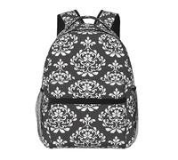 AUGUSTRUSH Large Backpack For School, Damask Pattern Casual Backpack Unisex Student Backpacks, Lightweight Casual Daypack For Travel, Waterproof Laptop Backpack Student Schoolbag For Boys Girls
