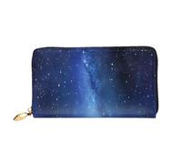 AUGUSTRUSH Leather Clutch Wallet for Women, Northern Lights, RFID Blocking Long Zip Around Wallet with Coin Purse, Large Capacity Travel Organizer for Cash, Cards, Phone, Checkbook, Gift for Her