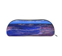AUGUSTRUSH Leather Pencil Bag for School Office Travel, Pencil Case Pen Bag Organizer, Beauty Grand Canyon, Large Capacity Durable Zippered Pouch for Students Professionals Daily Use