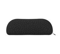 AUGUSTRUSH Leather Pencil Bag for School Office Travel, Pencil Case Pen Bag Organizer, Leopard, Large Capacity Durable Zippered Pouch for Students Professionals Daily Use