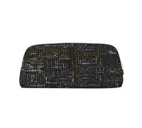 AUGUSTRUSH Leather Pencil Case for Students, Large Capacity Pencil Pouch, Programmer Programming Code, Unique Zippered Pen Bag Organizer for School, Office & Travel, Durable Makeup & Stationery Bag