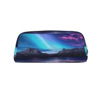 AUGUSTRUSH Leather Pencil Case for Students, Large Capacity Pencil Pouch, Universe Space, Unique Zippered Pen Bag Organizer for School, Office & Travel, Durable Makeup & Stationery Bag