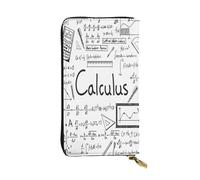 AUGUSTRUSH Leather Wallet for Women & Men, Math Geometry Geek Calculus, Large Zip Around Wallets with 12 Card Slots & Coin Pocket, RFID Blocking Travel Organizer for Everyday Use & Gift