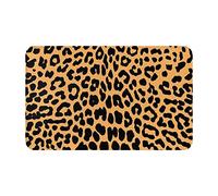 AUGUSTRUSH Leopard Print Print Door Mat Non-Slip Area Rugs For Bathroom Kitchen Room Entrance Indoor Outdoor Super Absorbent Carpet - 80x49 Cm
