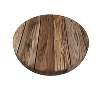 AUGUSTRUSH Non-Slip Round Bar Stool Cushion Covers, Brown Wood Velvet Seat Pads 12/13/14 Inch, Machine Washable Kitchen Stool Covers With Elastic Edge, Removable Stool Slipcover For Hotel Bar Home