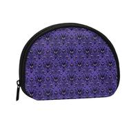 AUGUSTRUSH Small Zippered Coin Purse - Haunted Mansion Mini Canvas Wallet. Portable & Fashionable for Women & Girls. Ideal for Coin, Keychain, Credit Card & Id Storage
