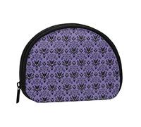 AUGUSTRUSH Small Zippered Coin Purse - Haunted Mansion Mini Canvas Wallet. Portable & Fashionable for Women & Girls. Ideal for Coin, Keychain, Credit Card & Id Storage