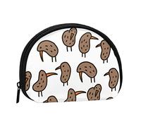 AUGUSTRUSH Small Zippered Coin Purse - Kiwi Birds Cute Mini Canvas Wallet. Portable & Fashionable for Women & Girls. Ideal for Coin, Keychain, Credit Card & Id Storage