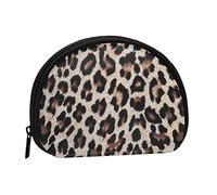 AUGUSTRUSH Small Zippered Coin Purse - Leopard Print Print Mini Canvas Wallet. Portable & Fashionable for Women & Girls. Ideal for Coin, Keychain, Credit Card & Id Storage