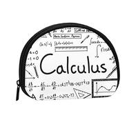 AUGUSTRUSH Small Zippered Coin Purse - Math Geometry Geek Calculus Mini Canvas Wallet. Portable & Fashionable for Women & Girls. Ideal for Coin, Keychain, Credit Card & Id Storage