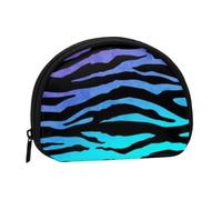 AUGUSTRUSH Small Zippered Coin Purse - Purple Blue Green Camouflage Zebra Stripes Mini Canvas Wallet. Portable & Fashionable for Women & Girls. Ideal for Coin, Keychain, Credit Card & Id Storage