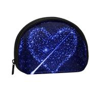 AUGUSTRUSH Small Zippered Coin Purse - Shooting Star Heart Mini Canvas Wallet. Portable & Fashionable for Women & Girls. Ideal for Coin, Keychain, Credit Card & Id Storage