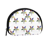 AUGUSTRUSH Small Zippered Coin Purse - Stars Eastern Stars Mini Canvas Wallet. Portable & Fashionable for Women & Girls. Ideal for Coin, Keychain, Credit Card & Id Storage